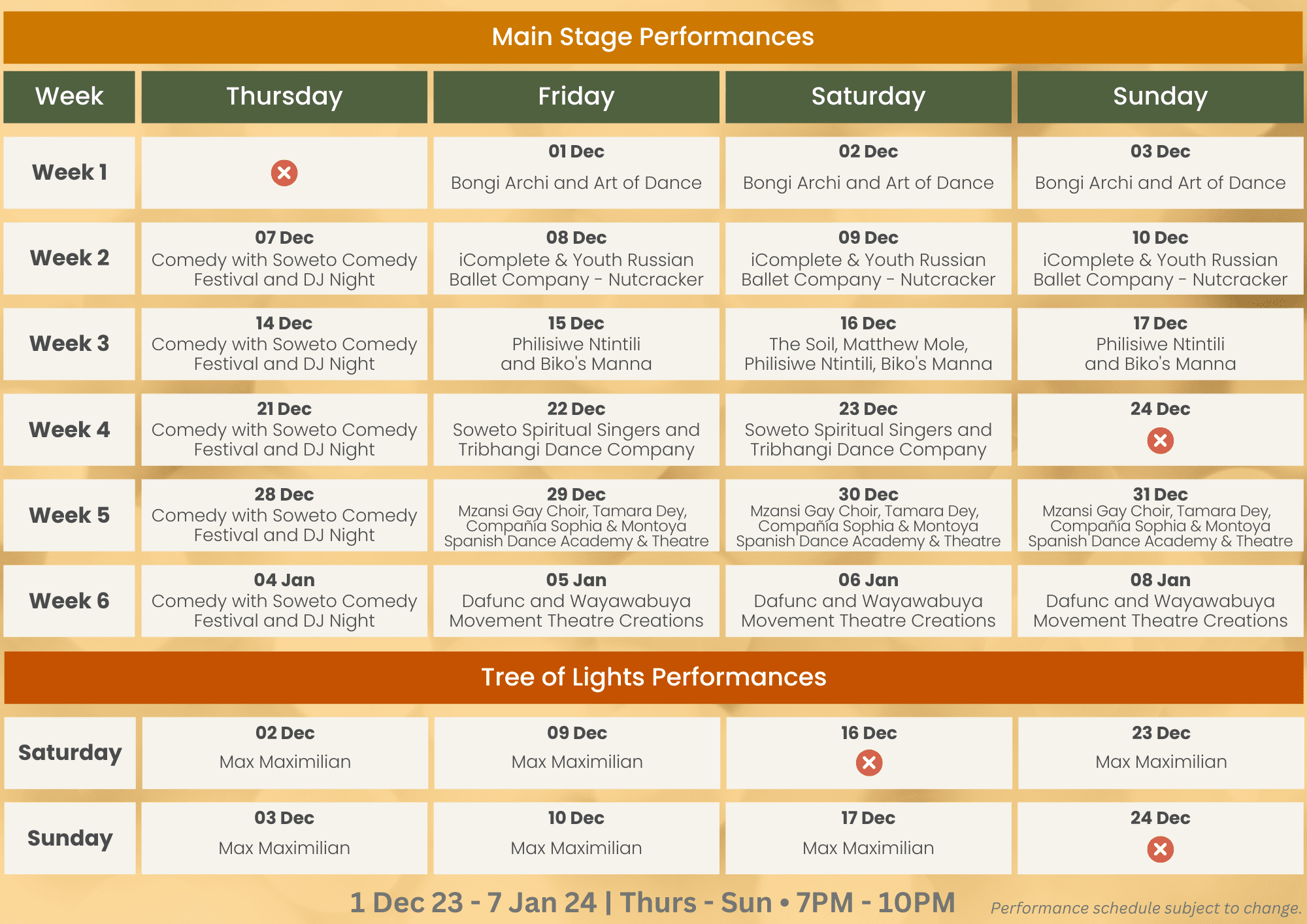 Fest of Lights Programme
