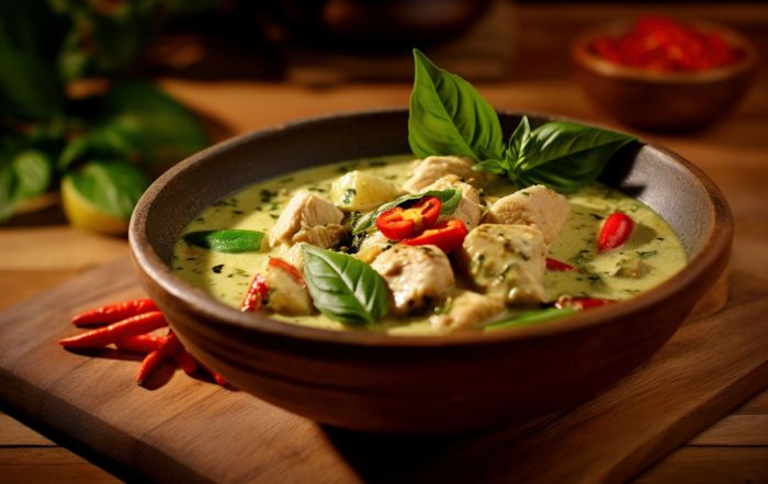 Mia le Rouxs Thai Green Chicken Curry