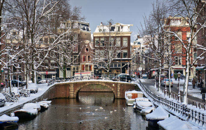 KLM Royal Dutch Airlines Amsterdam in Winter